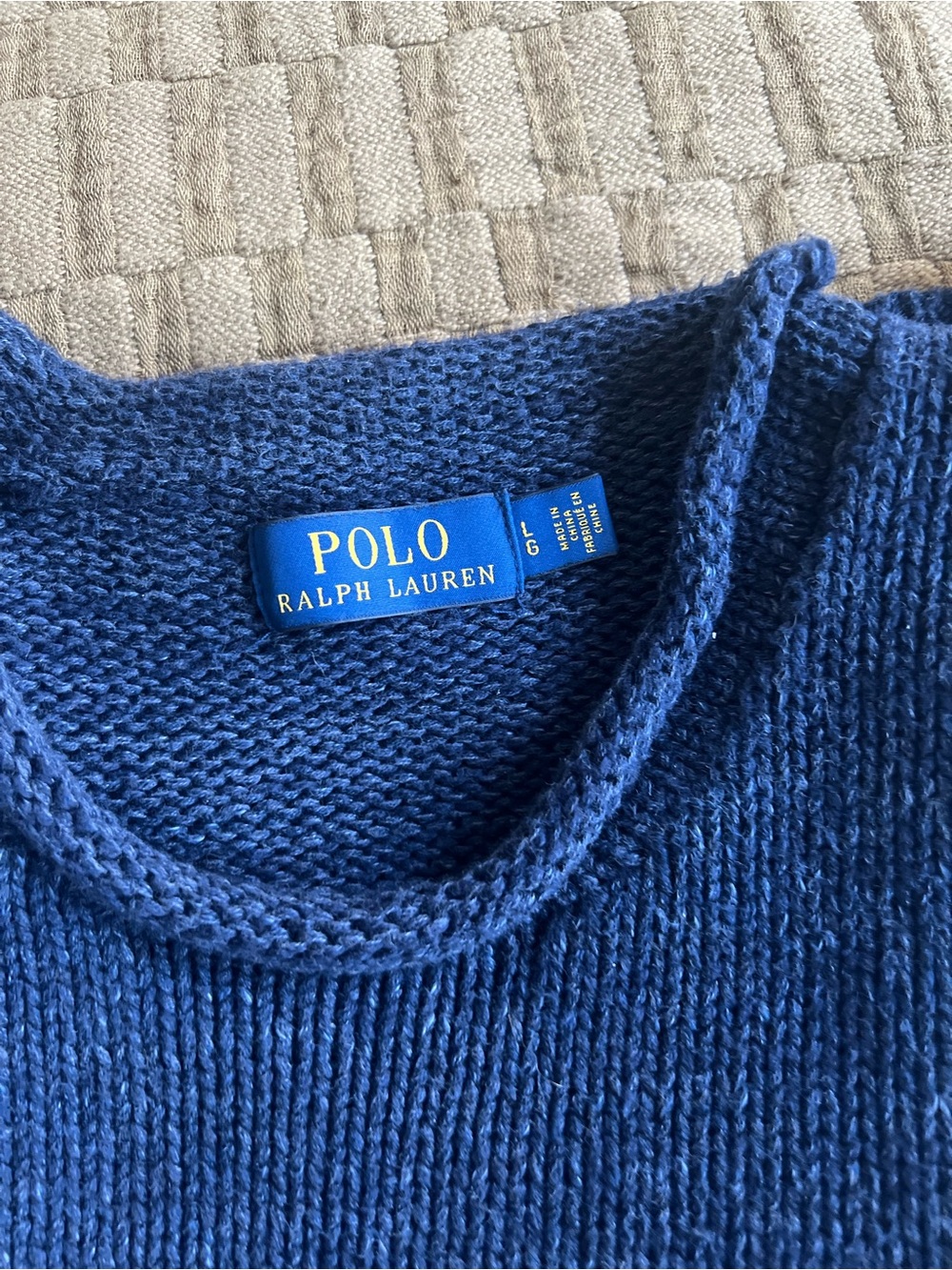Polo by Ralph Lauren Men's Royal Blue Crewneck Knit Sweater